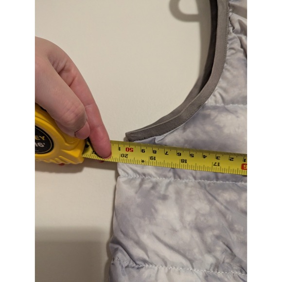 Eddie Bauer Women's EB650‎ Zip Up Down Puffer Vest Size Large L White Gray Cloud - Picture 3 of 5